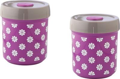 

Jewel Rio-plastic Container With-steel-inner-set 2 Containers Lunch Box(1000 ml), Purple