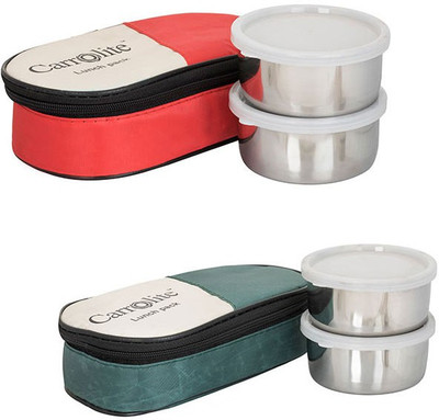 

Philco Combo 2in1 Red-2in1 Mehndi 4 Containers Lunch Box(800 ml), Multicolor