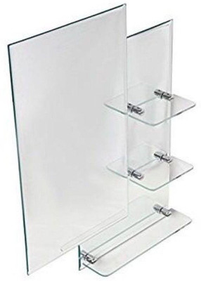 

Raj Frameless Fancy Mirror , Size 18 inch * 24 inch Decorative Mirror(Semi Curved)