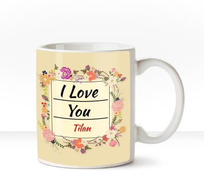 

Huppme I Love you Tilan romantic coffee mug Ceramic Mug(350 ml), White