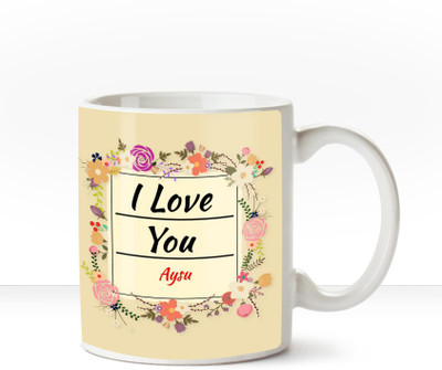 

Huppme I Love you Aysu romantic coffee mug Ceramic Mug(350 ml), White