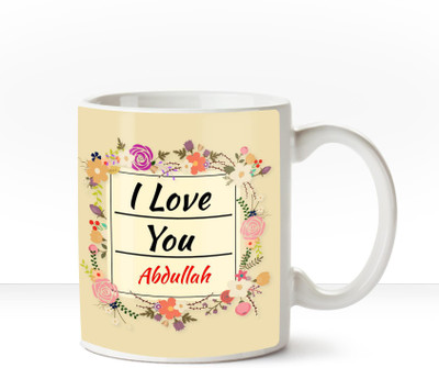 

Huppme I Love you Abdullah romantic coffee mug Ceramic Mug(350 ml), White
