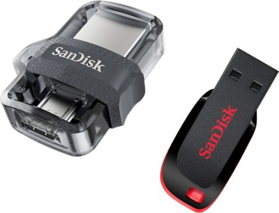 SanDisk Dual 3.0 OTG + Cruzer Blade Flash Drive Usb 32 GB Pen Drive(Multicolor)