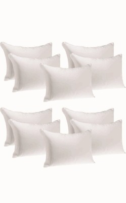 JDX Supereb Quality Polyester Fibre Solid Sleeping Pillow Pack of 10(White)
