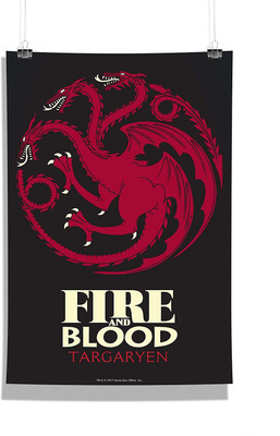 

Game Of Thrones - Fire and Blood Wall Poster Photographic Paper(18 inch X 12 inch, Rolled)