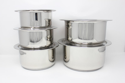 

Premium Premium Stainless Steel Heavy Gauge Tope (Cooking Pot) - Capsule Bottom Pot 1 L(Stainless Steel, Induction Bottom), Silver