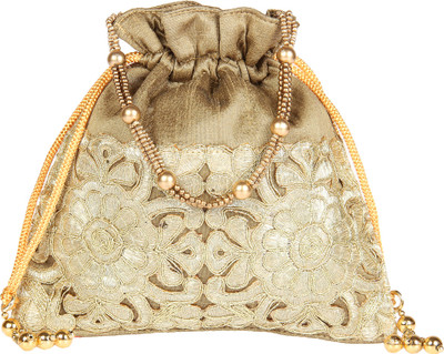 

Dice Potli Floral Mess Gold Potli(Gold)