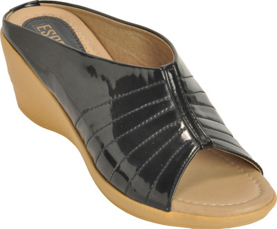 

ESPRADO Women Black & Beige Wedges