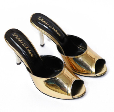 

preksha dhabaria Women gold Heels