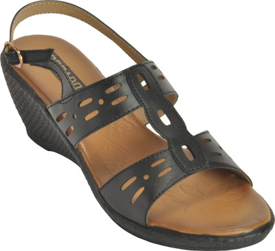 

ESPRADO Women Black & Brown Wedges