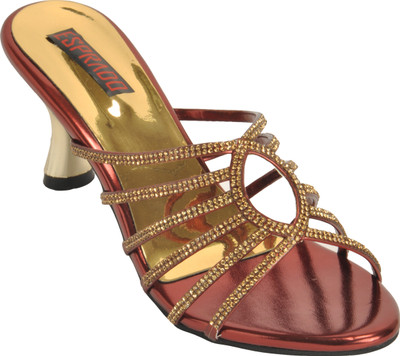

ESPRADO Women Gold & Maroon Heels