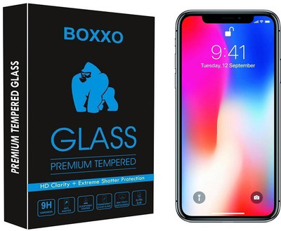 Boxxo Tempered Glass Guard for Apple iPhone X(Pack of 1)