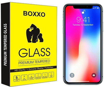 Boxxo Tempered Glass Guard for Apple iPhone X(Pack of 1)