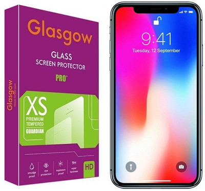 Glasgow Tempered Glass Guard for Apple iPhone X(Pack of 1)