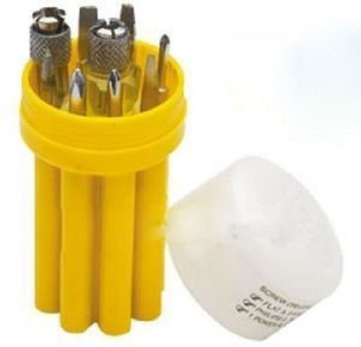 

Hunting Hobby SCREW DRIVER KIT SET WITH NEON BULB Combination Screwdriver Set(Pack of 8), Silver