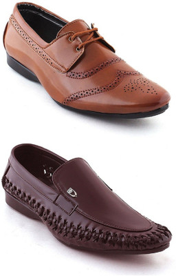 

alestino Brownbutton001 Casuals For Men(Brown