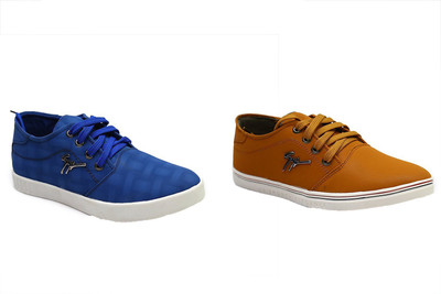

FITRIGHT Sneakers For Men(Multicolor, Blue::tan