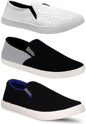 

Clymb Men's Combo Pack Of 3 Casual Slip On Sneakers For Men(Multicolor
