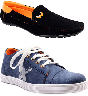

alestino ALIENSGREENBOOT002 Sneakers For Men(Blue, Orange