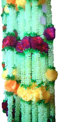 

Aarna Decorative Red & Yellow Flower Strips | Handy craft | Festival Decoration (Set of 6) Decorative Showpiece - 10 cm(Plastic, Multicolor)
