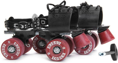 

Cosco Tenacity Super Sr. (19.5 - 26.5 cm) Age Group (8+ Years) Quad Roller Skates - Size Kids 12 - Adults 8 UK(Maroon, Blue), Multicolor