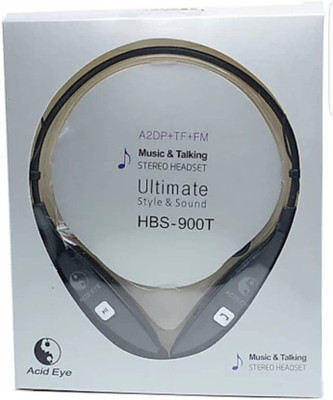 

SUNLIGHT TRADERS Super Sound Quality Original HBS-900T Wireless Headset with Mic (BlacK) Smart Headphones(Wireless)
