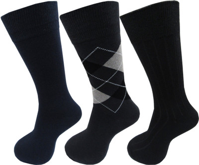 RC. ROYAL CLASS Men Self Design Mid-Calf/Crew(Pack of 3)