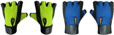

Cp Bigbasket Premium Quality Netted with Wrist Support With No Sweat Gym & Fitness Gloves (Free Size, Blue, Green)