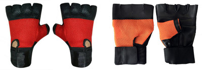 

Cp Bigbasket Premium Quality Netted with Wrist Support With No Sweat Gym & Fitness Gloves (, Red, Orange, Orange;red