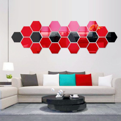 

Naveed Arts  Acrylic wall sticker Sticker(Pack of 1, Red;black
