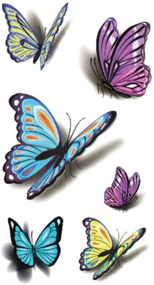 Yashvi Traders Waterproof Henna Tatoo Selfie Fake Tattoo(Butterfly)