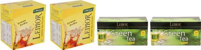 

Lemor Combo Pack of Lemon 2 flavour Instant Ice Tea (10 sachet) & 2 Pack of 25 Tulsi Tea Bags Box(70 Bags)