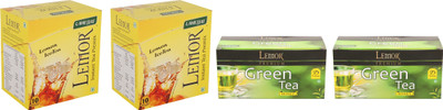 

Lemor Combo Pack of 2 Lemon flavour Instant Ice Tea (10 sachet) and 2 Pack of 25 Honey Tea Bags Box(70 Bags)