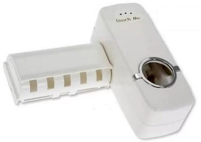 

Lagom 11543 Automatic Toothpaste Dispenser With 4 Piece Toothbrush Holder- White Plastic Toothbrush Holder Plastic Toothbrush Holder(White, Wall Mount)