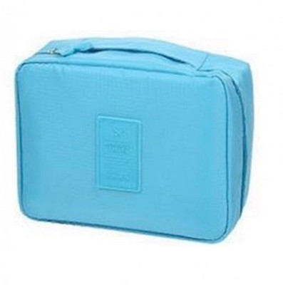 

ShopAis Cosmetic Makeup Case Wash Organizer Storage Pouch Travel Toiletry Kit Travel Toiletry Kit(Blue)