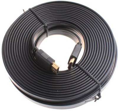 

LipiWorld TV-out Cable HDMI Male to HDMI Male Cable TV Lead 1.4V High Speed Ethernet 3D Full HD 1080p (Flat HDMI 5 Meter)(Black, For TV)