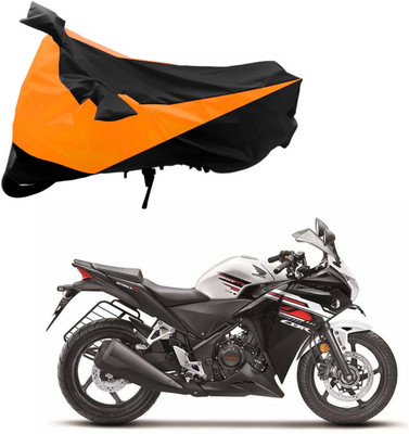Purpleheart Two Wheeler Cover for Honda(CBR 250R, Black, Orange)