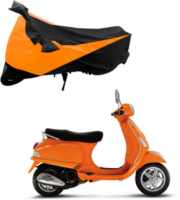 Purpleheart Two Wheeler Cover for Piaggio(Vespa SXL, Black, Orange)
