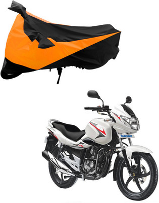 Purpleheart Two Wheeler Cover for Suzuki(GS 150R, Black, Orange)