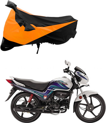 Purpleheart Two Wheeler Cover for Hero(Passion Pro TR, Black, Orange)