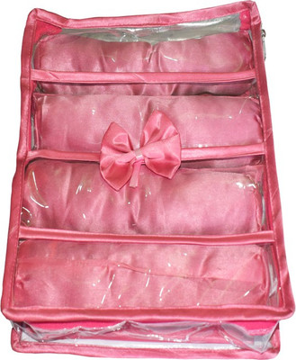 

Aadhya 4 Rods Bangle jewellery case (Pink) Vanity Box(Pink)