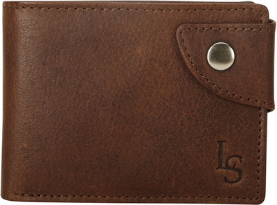 

LOUIS STITCH Men Brown Genuine Leather Wallet(9 Card Slots)