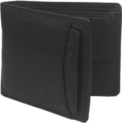 

Hidelink Men Black Genuine Leather Wallet(5 Card Slots)