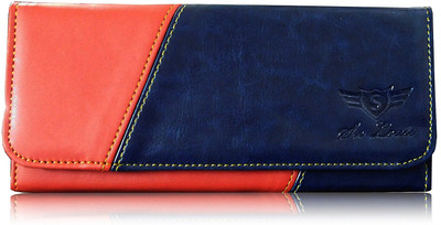 

SN LOUIS Women Casual Blue, Orange Artificial Leather Wallet(3 Card Slots), Red & blue
