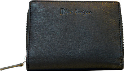 

DHide Designs Girls Black Genuine Leather Wallet(6 Card Slots)