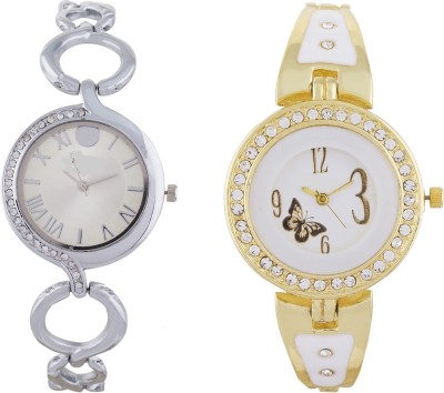 RAgmel Gold white silver combo new stylish 0005 Watch  - For Girls   Watches  (rAgMeL)