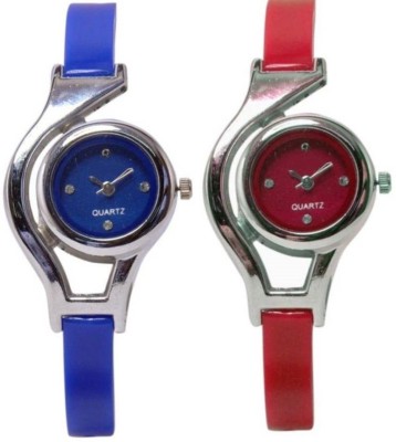 PEPPER STYLE Blue And Red Wc Analog Watch STYLE 010 Watch  - For Girls   Watches  (PEPPER STYLE)