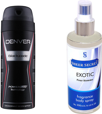 

Denver BLACK CODE with SHEER SECRET EXOTIC MEN(Set of 2)