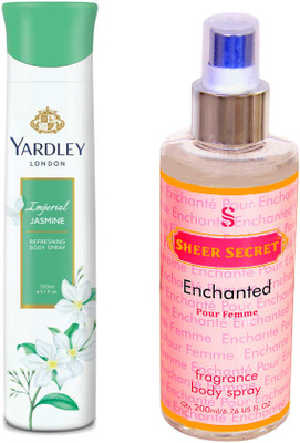 

YARDLEY JASMINE 150 ML with SHEER SECRET ENCHANTED WOMEN 200 ML(Set of 2)