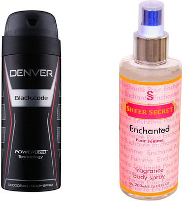 

Denver BLACK CODE with SHEER SECRET ENCHANTED WOMEN(Set of 2)